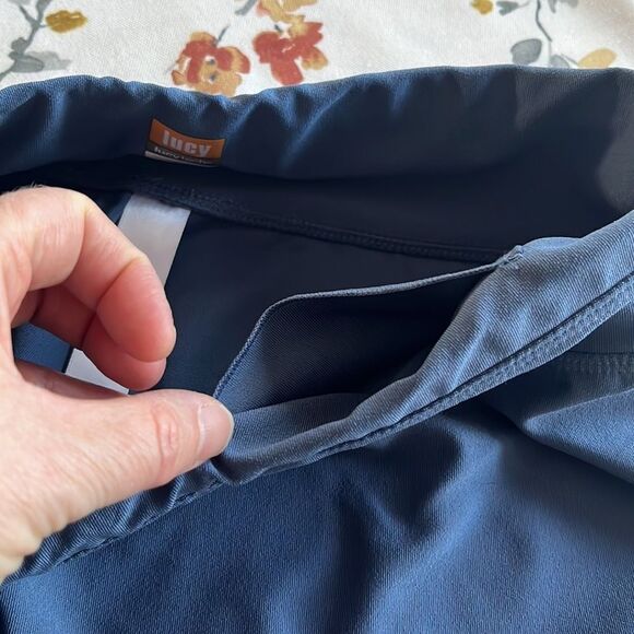 Lucy- Tech Blue Wide Leg Yoga Pants Size Medium - Picture 5 of 6